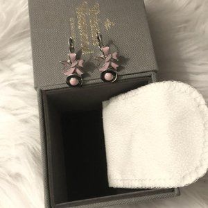 Vivienne Westwood pink ribbon orb earrings